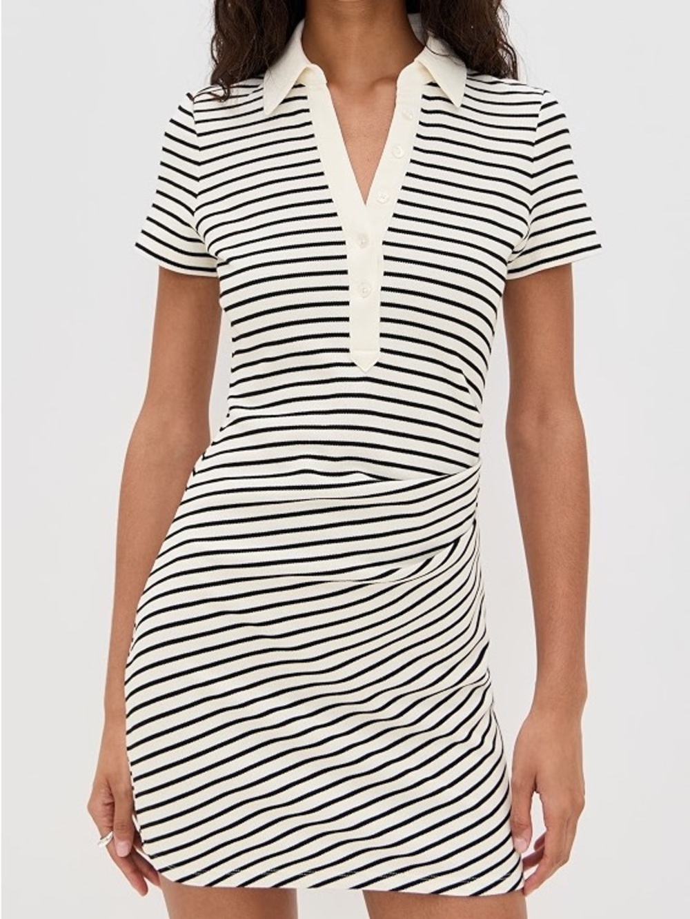 Veronica beard Lanier striped button up collar mini dress size medium $348